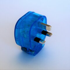 MS HD Power MS328RK 'The Blue' Rhodium 13A UK mains plug