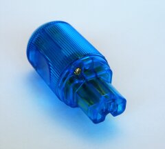 MS HD Power MS-9315GK IEC Plug, 'The Blue' Gold plated